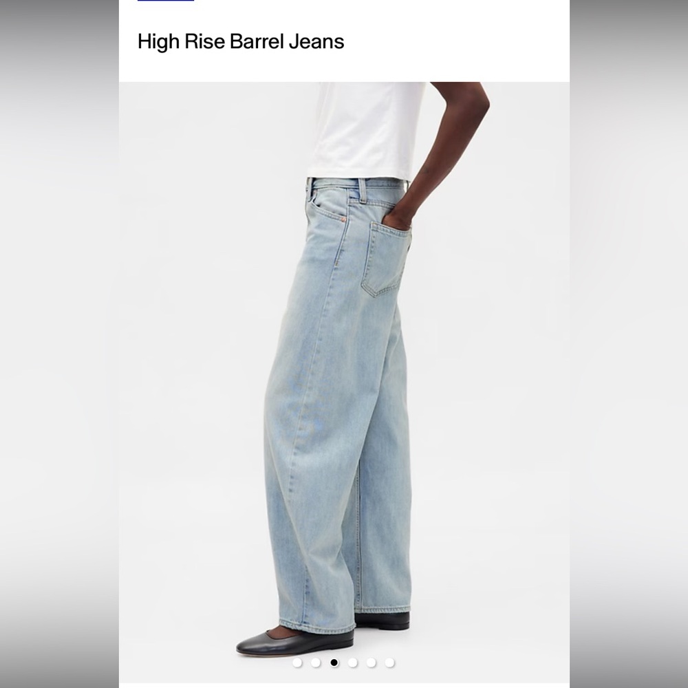 GAP High Rise Barrel jeans SZ 27 - Picture 2 of 7